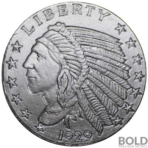 2 oz Incuse Indian Silver Round