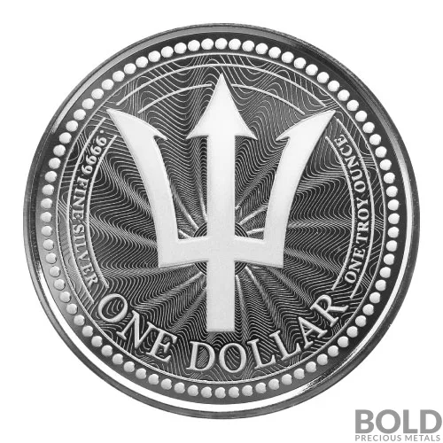 2023 1 oz Barbados Trident Silver Coin