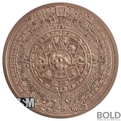 Copper 1 oz Aztec Calendar Round