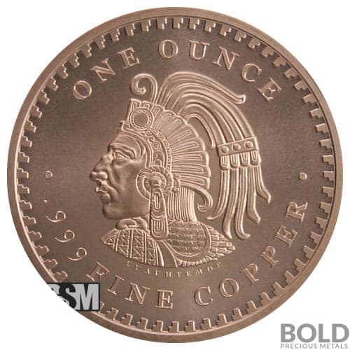 Copper 1 oz Aztec Calendar Round