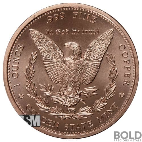 Copper 1 oz Morgan Round (Golden State Mint)