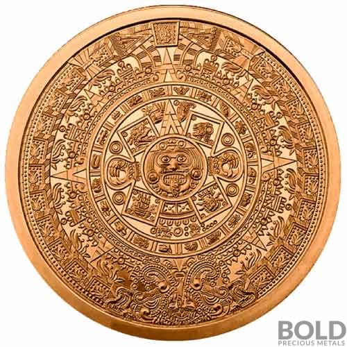 Copper 2 oz Aztec Calendar Round