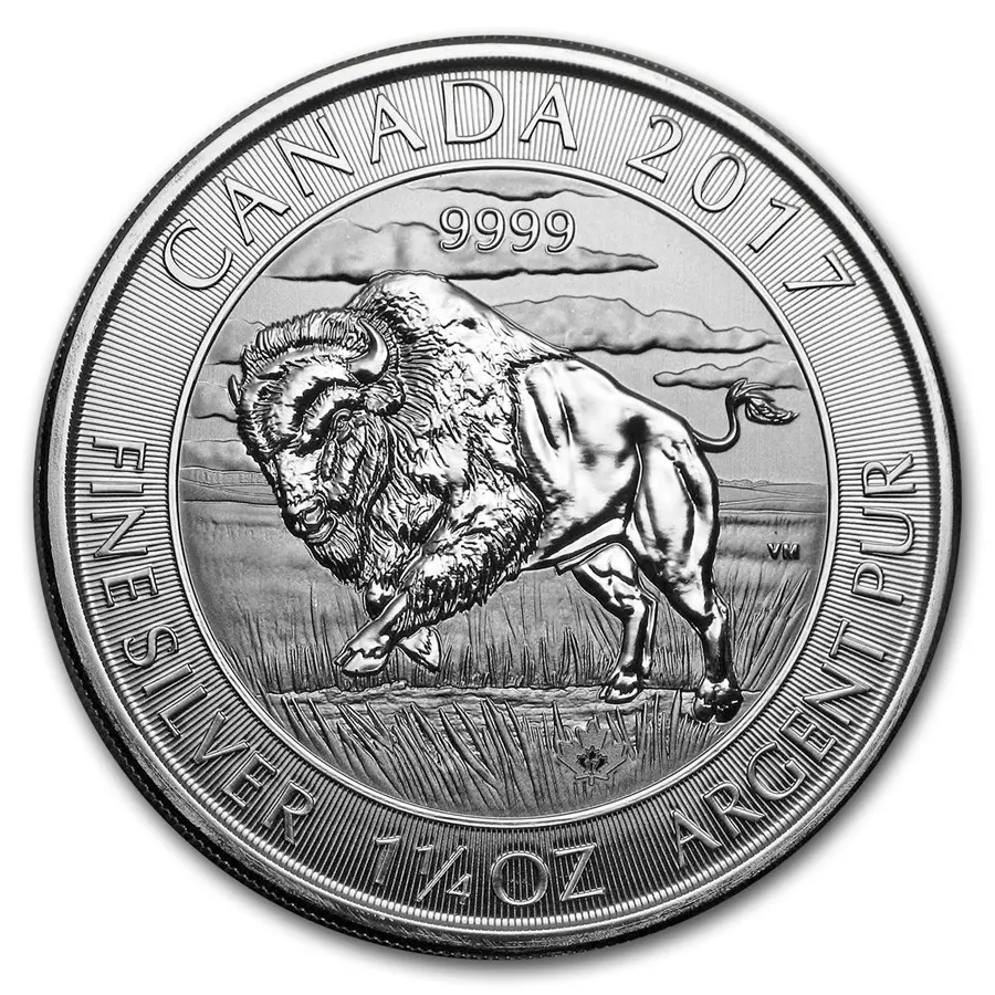 2017 1.25 oz Canadian Bison Silver Coin