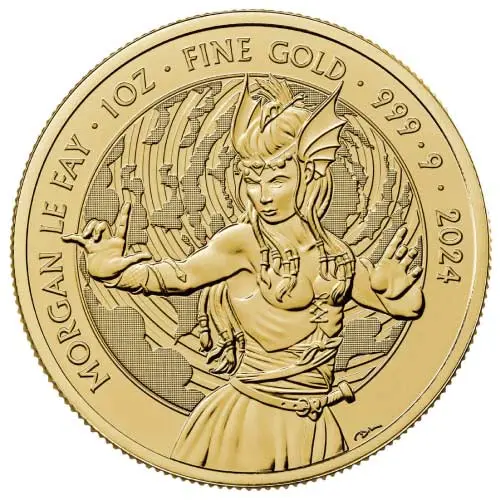 2024 1 oz British Myths & Legends Morgan Le Fay Gold Coin (BU)