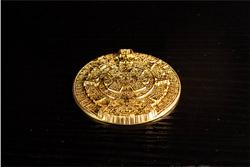 2023 2 oz Korea Aztec Sun Stone Gilded Edition Silver Coin