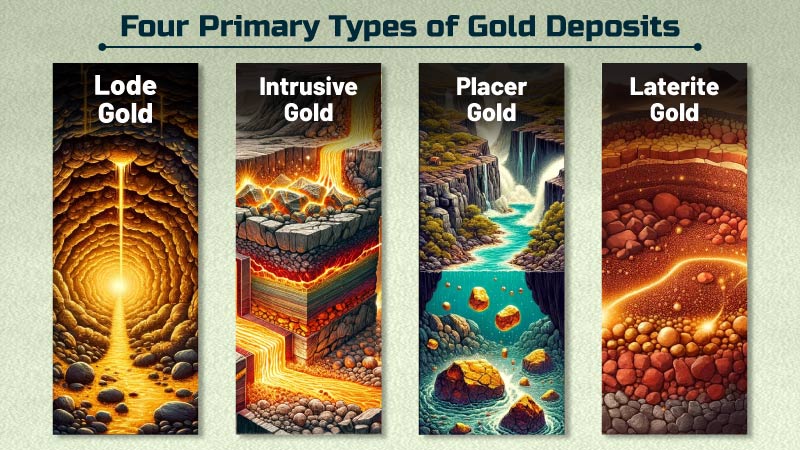 Four Primary Types of Gold Deposits