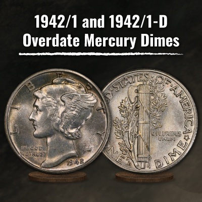 1942/1 and 1942/1-D Overdate Mercury Dimes