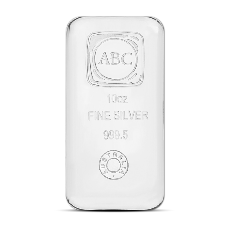 Silver 10 oz Australian Bullion Co (ABC) Cast Bar