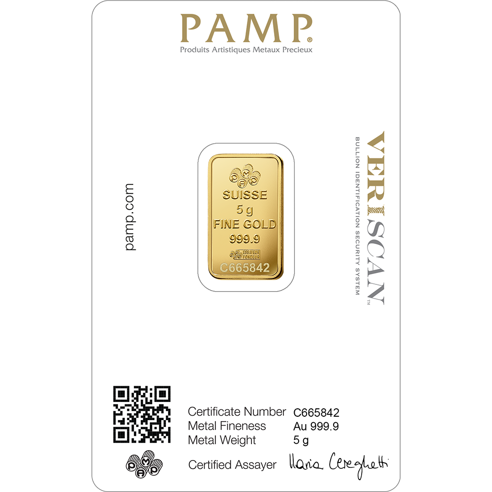 Gold Bar Pamp - 5 Gram