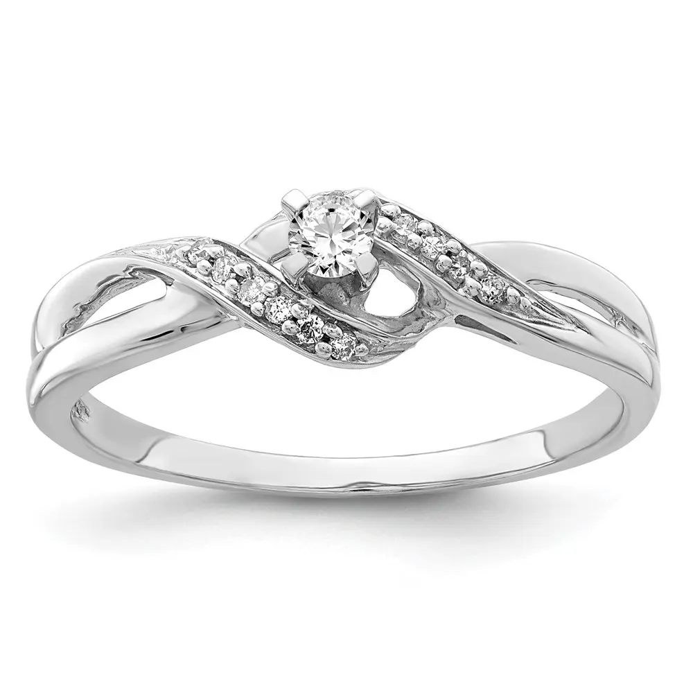 Sterling Silver Diamond Promise Ring