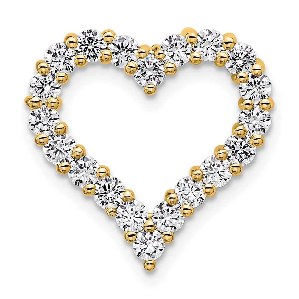 14K Lab Grown Diamond Heart Pendant