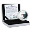 2021 Silver 1 oz Antigua & Barbuda: Frigate Bird Coin Proof (Colored) – certificate of authenticity