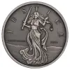 2023 Silver 1 oz Gibraltar Lady Justice Antiqued Coin