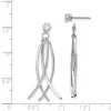 White Gold Curved Dangles with CZ Stud Earring Jackets