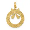 14k-satin-polished-christmas-wreath-charm