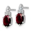 14k-white-gold-polished-diamond-and-garnet-twisted-post-earrings