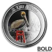2019 EC8 St Kitts & Nevis Brown Pelican 1 oz Silver Proof (Colored)