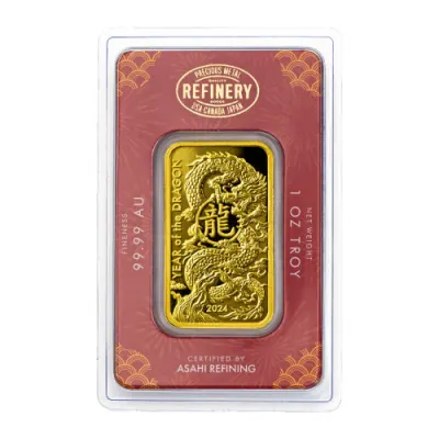 1 oz Asahi Dragon Gold Bar (In Assay)