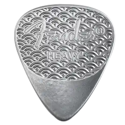 2021 Sterling Fender® Silver 351 Heavy Guitar Pick Proof Finish