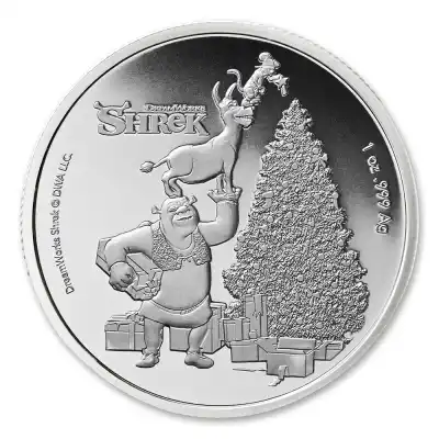 2021 1 oz Fiji Shrek and Friends Christmas Silver Coin (BU) | BOLD