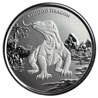 2022 1 oz Tokelau Komodo Dragon Silver Prooflike Coin