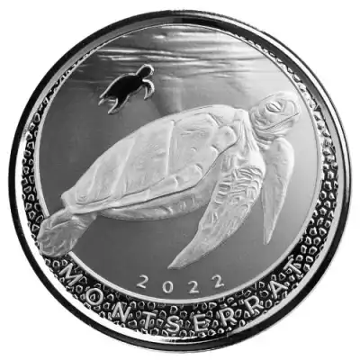 2022 1 oz Montserrat Sea Turtle Silver Coin (BU) | BOLD Precious