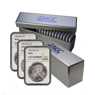 1986-2025 American Silver Eagle 41-Coin Set NGC MS69 (Type 1 & 2)