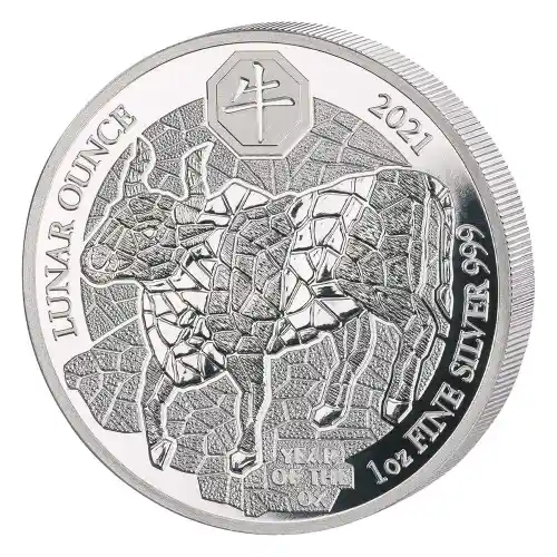 2021 Rwanda Lunar Year of the Ox 1 oz Silver Proof