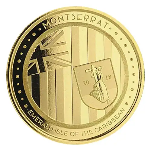 2018 EC8 Montserrat Emerald Isle 1 oz Gold BU