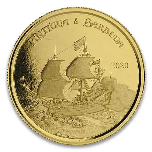 2020 Antigua & Barbuda: Barbuda Rum Runner 1 oz Gold BU