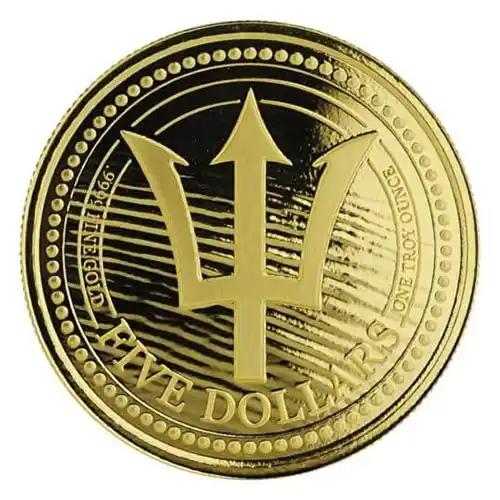 2020 Barbados Trident Gold 1 oz BU