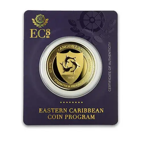 2020 EC8 Anguilla Coat of Arms 1 oz Gold BU