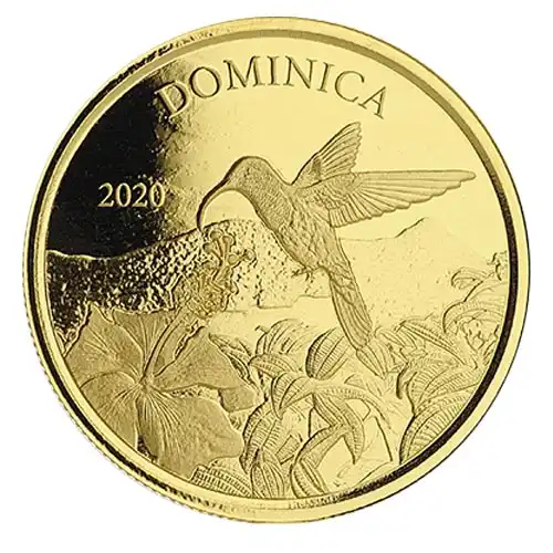 2020 EC8 Dominica Humming Bird 1 oz Gold BU