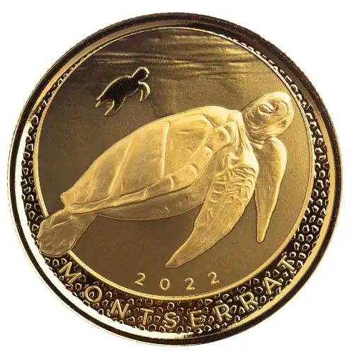 2022 Gold 1 oz Montserrat: Sea Turtle BU