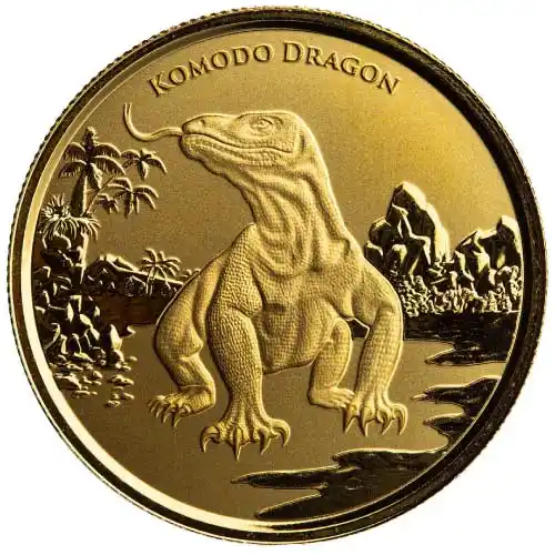 2022 Gold 1 oz Tokelau Komodo Dragon Prooflike
