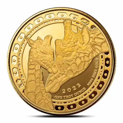 2023 1 oz Equatorial Guinea Giraffe Gold Coin