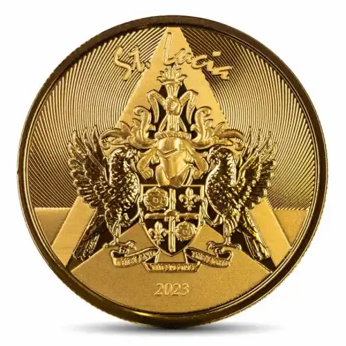 2023 1 oz St. Lucia Coat of Arms Gold Coin (BU)