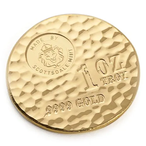 Gold Round Scottsdale Tombstone Hammered - 1 oz