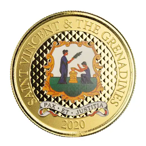 2020 EC8 St Vincent Grenadines Coat of Arms 1 oz Gold Colored