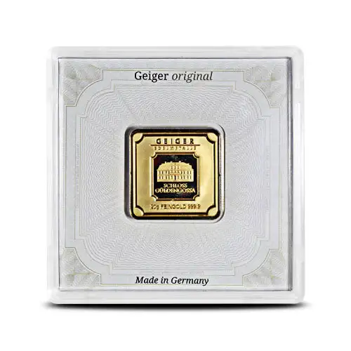 Gold 20 Gram Geiger Edelmetalle Square Mint Bar