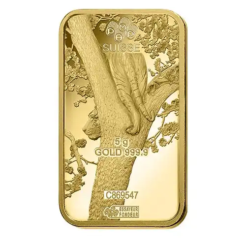 2022 PAMP 5 gram Lunar Tiger Gold Bar