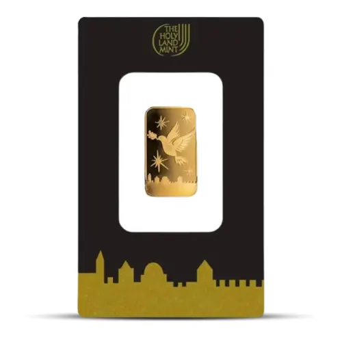 5 Gram Holy Land Mint Dove of Peace Gold Bar