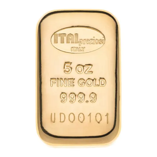 Gold 5 oz Italpreziosi Cast Bar