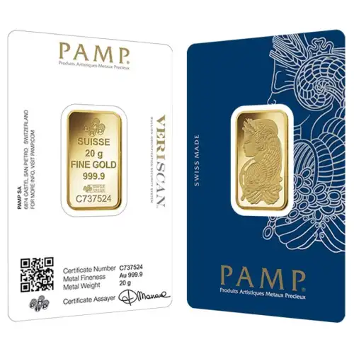 Gold Bar PAMP - 20 Gram
