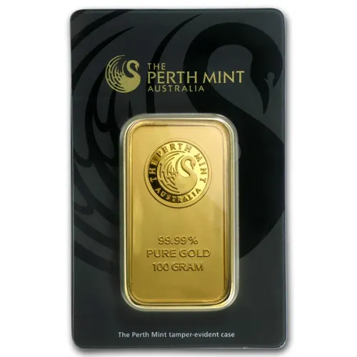 Gold Bar Perth Mint - 100 Gram