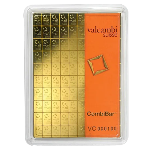 Gold 100 Gram Bar Valcambi Combi - 100x1 gram