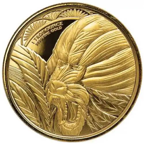 2022 Gold 1 oz Cameroon Mandrill Monkey Coin BU