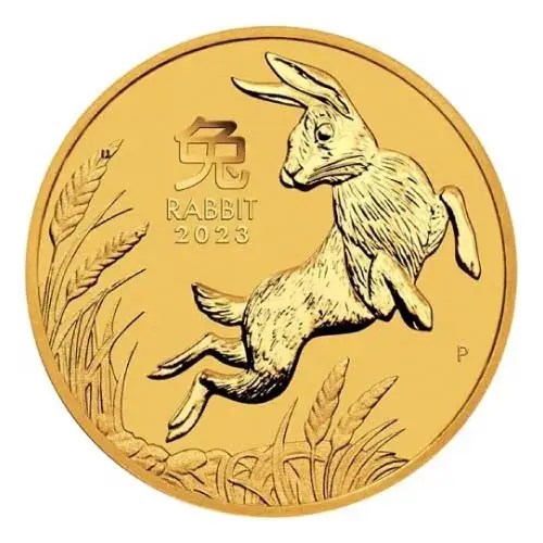 2023 Gold 1/4 oz Perth Lunar Year of the Rabbit BU