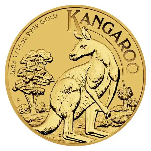 2023 Gold Perth Kangaroo 1/10 oz BU