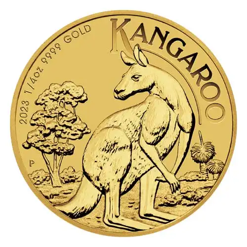 2023 Gold Perth Kangaroo 1/4 oz BU